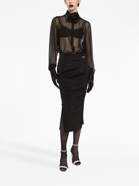 Dolce & Gabbana Dolce & Gabbana Silk chiffon shirt with satin details