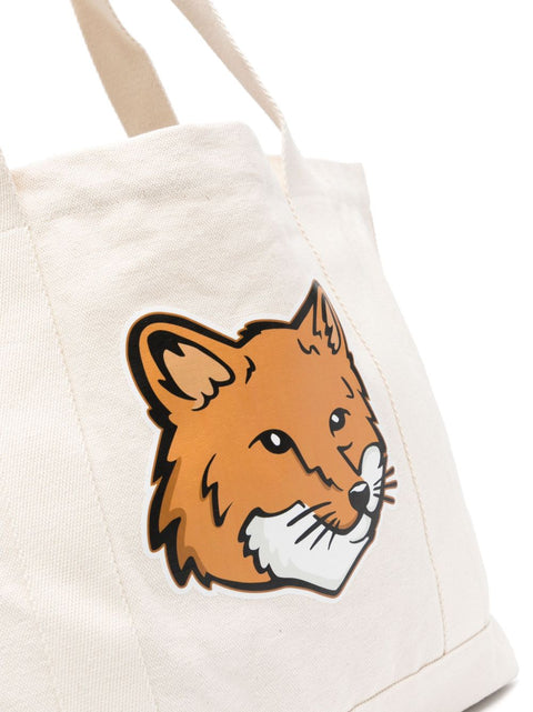 Maison Kitsune Maison Kitsune fox head-print cotton tote