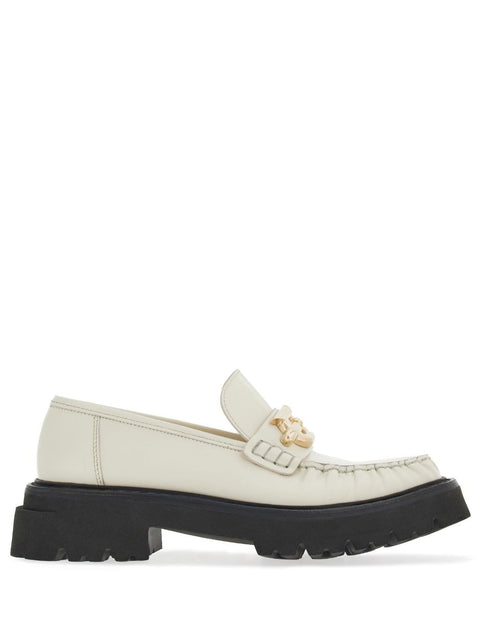 Ferragamo Ferragamo Gancini-plaque Leather Loafers