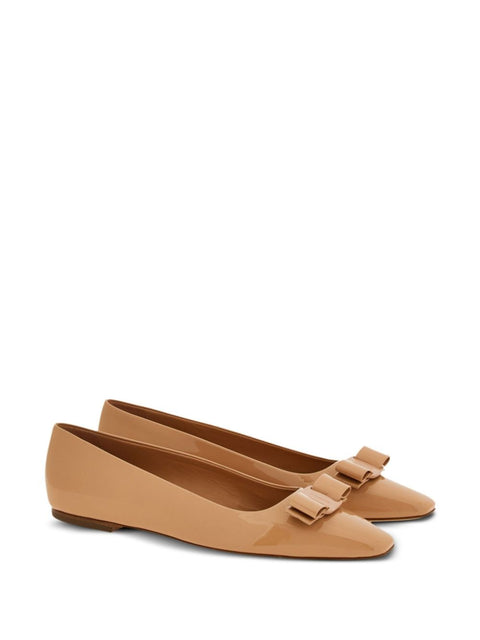 Ferragamo Ferragamo leather ballet flats with bow