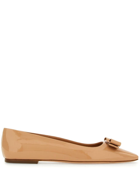 Ferragamo Ferragamo leather ballet flats with bow