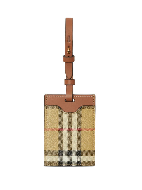 Burberry Burberry checkered luggage tag