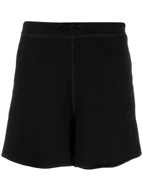Ganni Ganni logo-patch shorts
