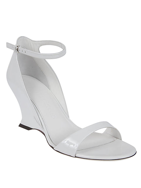 Ferragamo Ferragamo leather adjustable wedge sandals