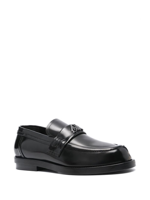 Alexander Mcqueen Alexander McQueen logo-plaque Leather Loafers