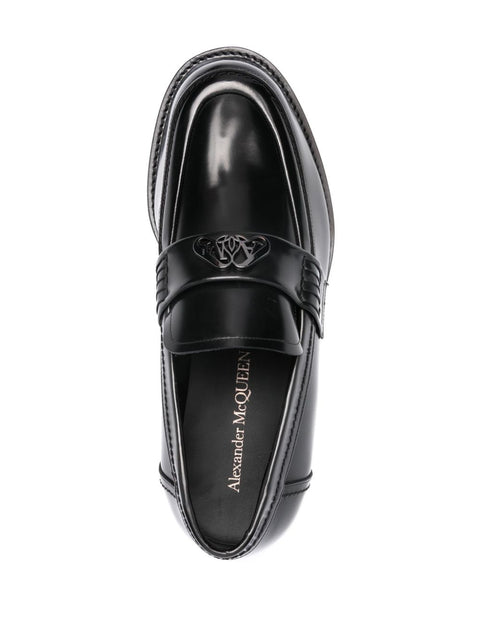 Alexander Mcqueen Alexander McQueen logo-plaque Leather Loafers