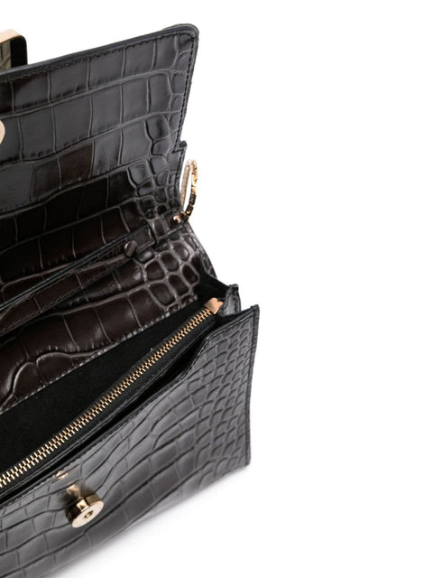 Boyy Boyy Buckle travel case croco embossed leather clutch bag