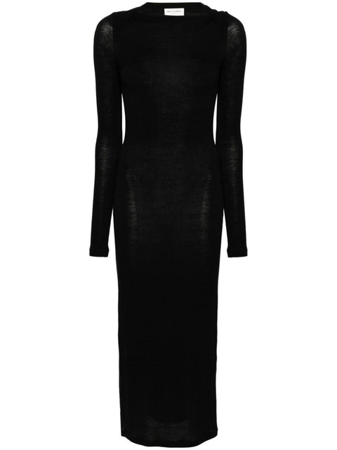 Saint Laurent Saint Laurent Wool blend long pencil dress