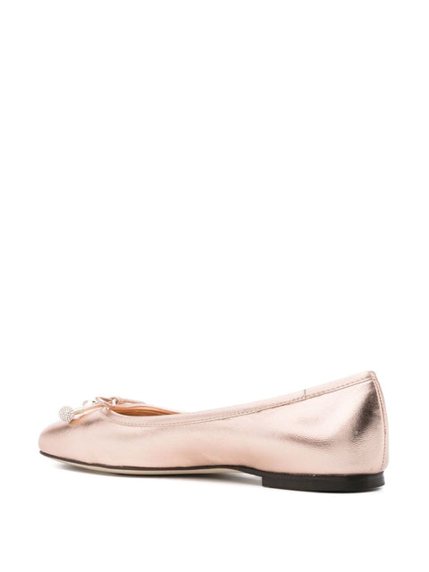 Jimmy Choo Jimmy Choo Elme metallic ballerina shoes