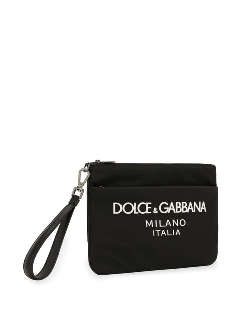 Dolce & Gabbana Dolce & Gabbana Nylon pouch with rubberized logo