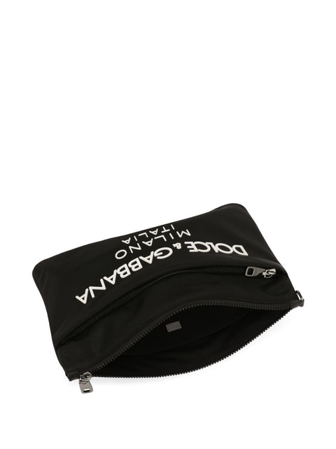 Dolce & Gabbana Dolce & Gabbana Nylon pouch with rubberized logo