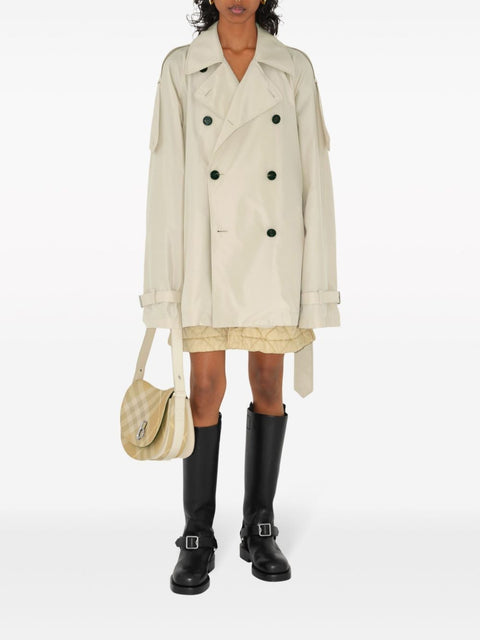Burberry Burberry Short silk trench coat