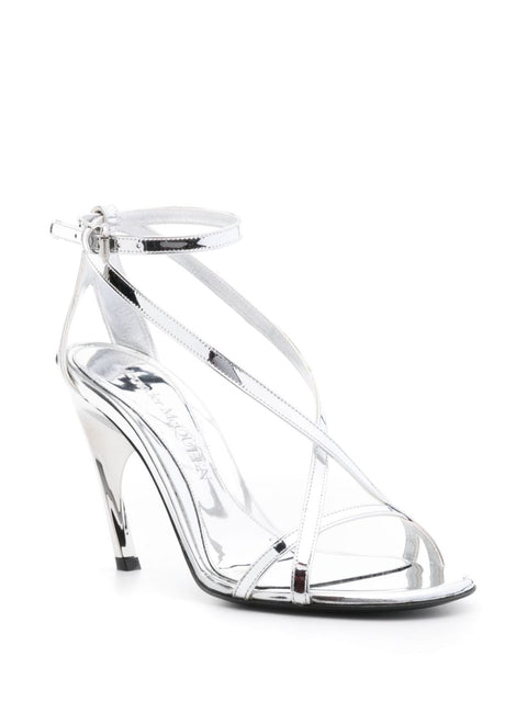 Alexander Mcqueen Alexander McQueen Twisted Armadillo 95mm patent sandals