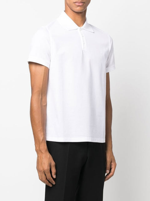 Saint Laurent Saint Laurent Monogram Cotton Piqué Polo Shirt