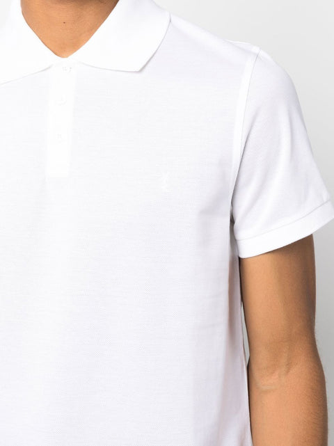 Saint Laurent Saint Laurent Monogram Cotton Piqué Polo Shirt