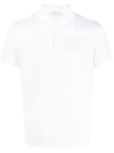 Saint Laurent Saint Laurent Monogram Cotton Piqué Polo Shirt