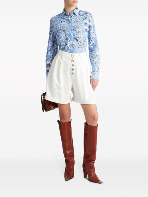 Etro Etro Shirts Clear Blue