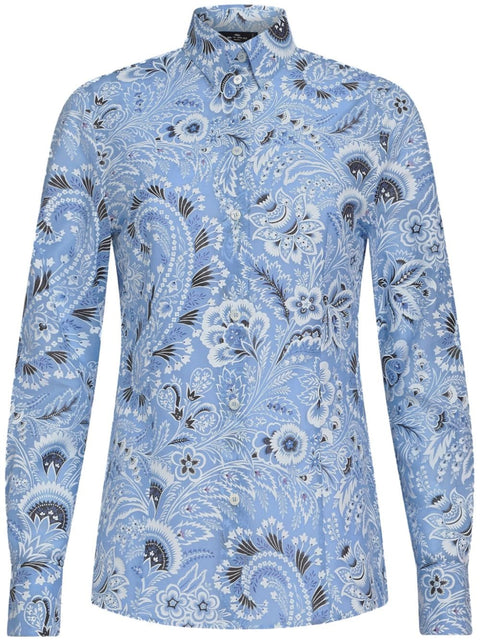 Etro Etro Shirts Clear Blue