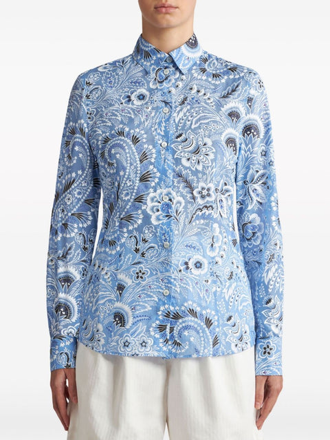 Etro Etro Shirts Clear Blue
