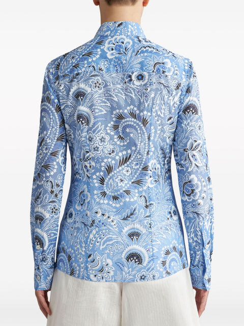 Etro Etro Shirts Clear Blue