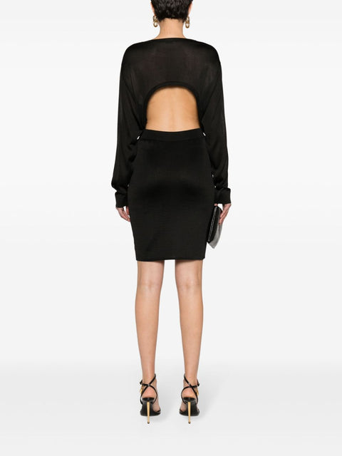 Saint Laurent Saint Laurent open-back knitted dress