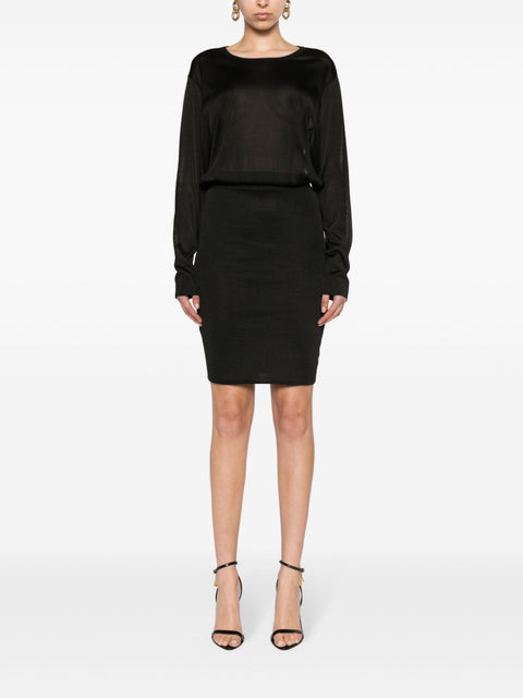 Saint Laurent Saint Laurent open-back knitted dress