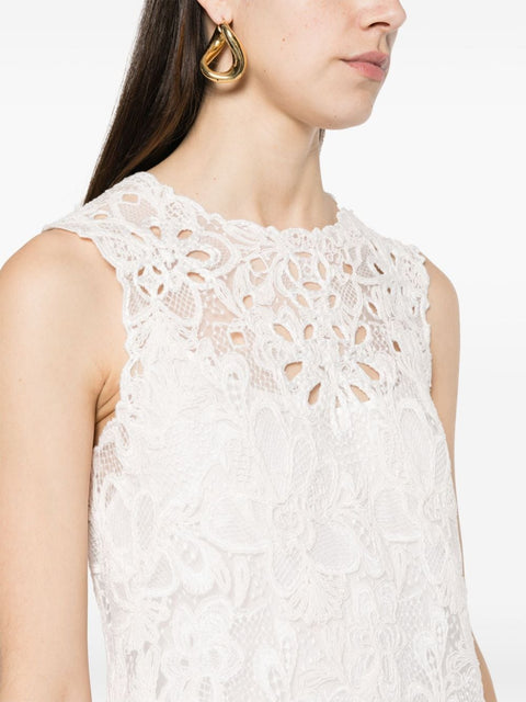 Ermanno Scervino Ermanno Scervino Embroidered lace short dress