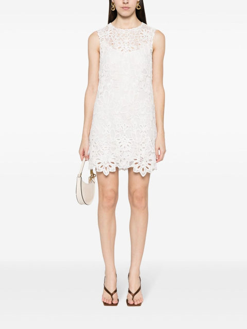 Ermanno Scervino Ermanno Scervino Embroidered lace short dress