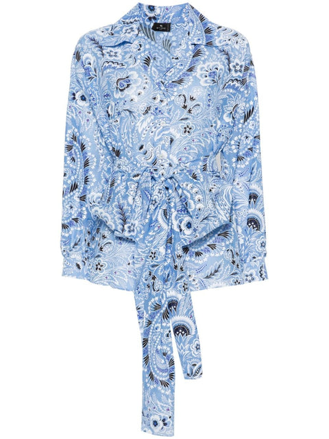 Etro Etro Shirts Clear Blue