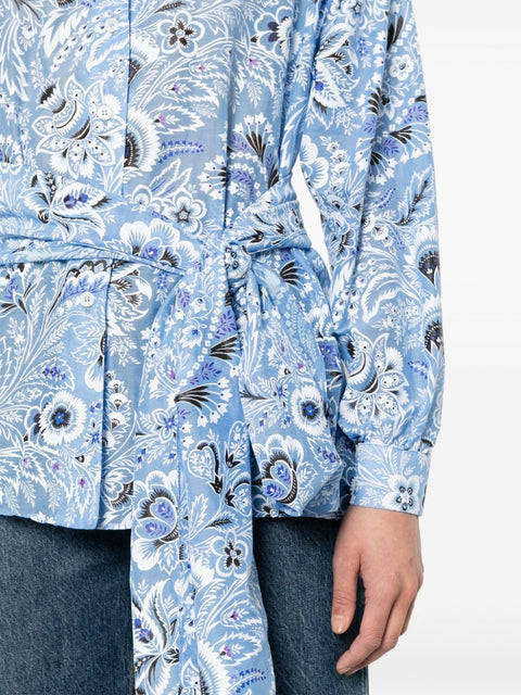 Etro Etro Shirts Clear Blue