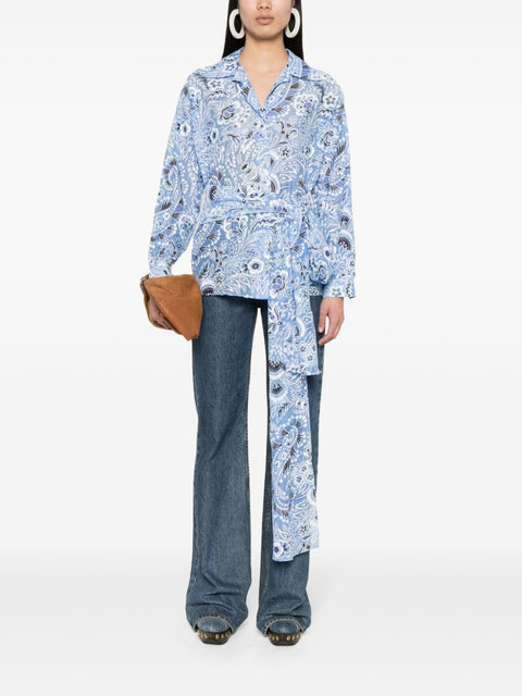 Etro Etro Shirts Clear Blue