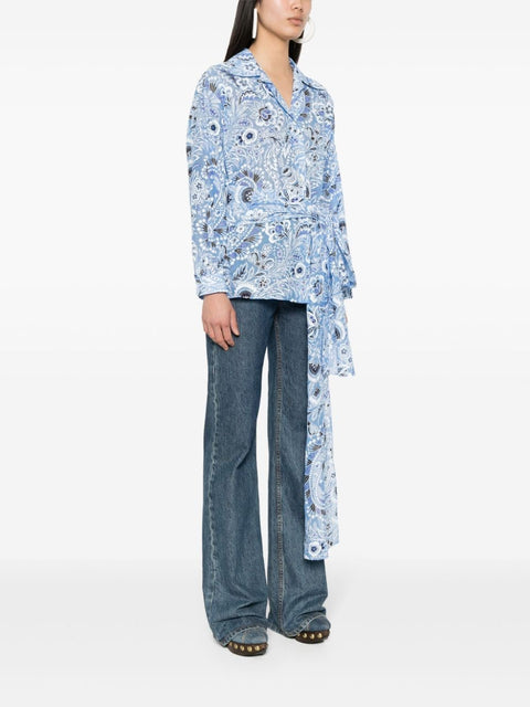 Etro Etro Shirts Clear Blue