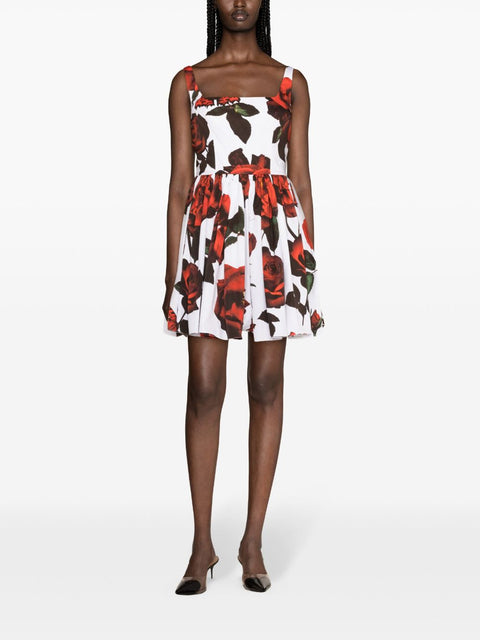 Alexander Mcqueen Alexander McQueen floral print flared mini dress