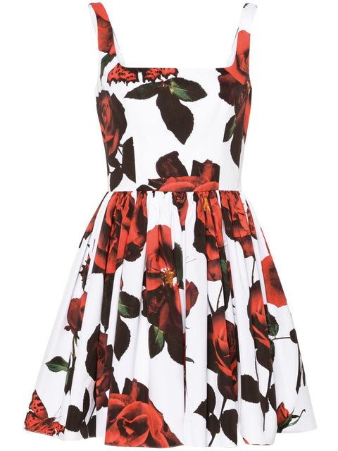 Alexander Mcqueen Alexander McQueen floral print flared mini dress