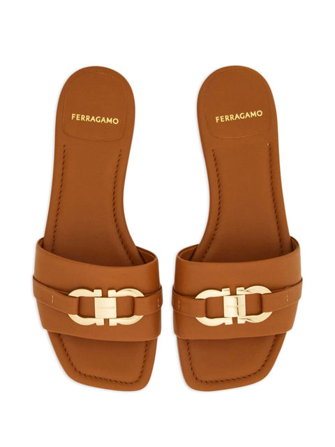 Ferragamo Ferragamo 40mm Gancini-buckle Leather Slides