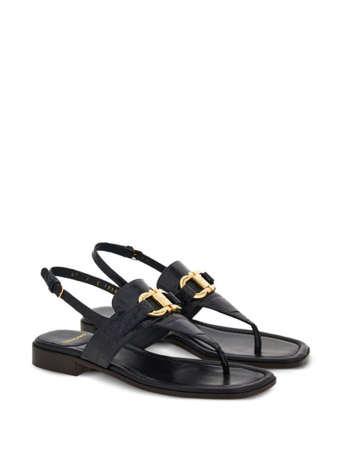 Ferragamo Ferragamo Gancini-buckle Leather Sandals