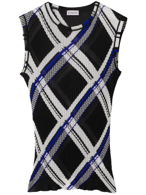 Burberry Burberry checked silk top