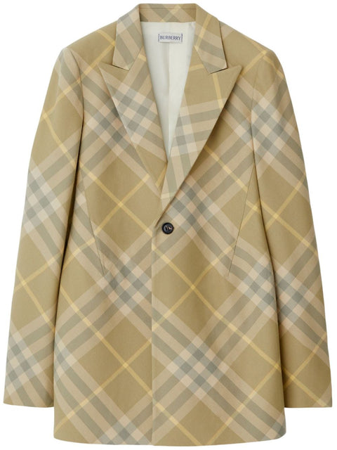 Burberry Burberry checked tailored single-breasted blazer