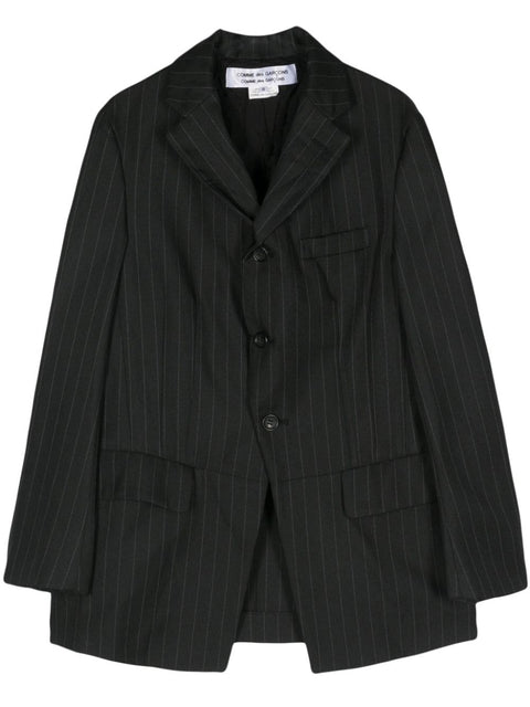 Comme Comme Comme Comme Single breasted pinstripe blazer