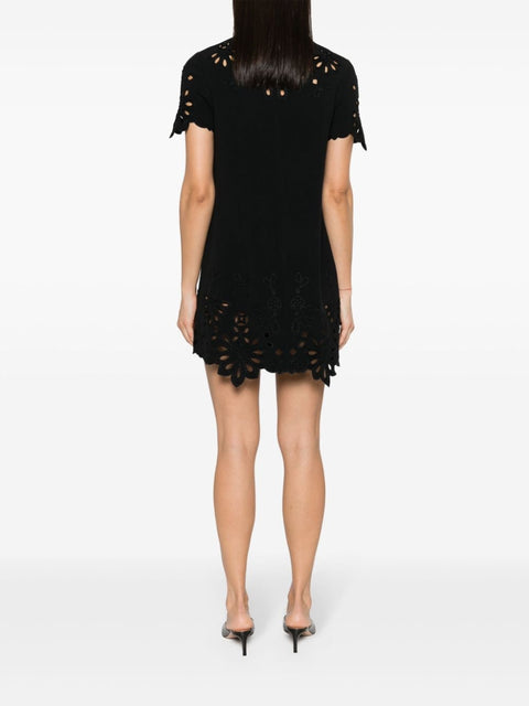 Ermanno Scervino Ermanno Scervino Embroidered cotton short dress