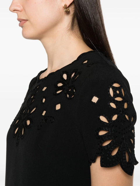 Ermanno Scervino Ermanno Scervino Embroidered cotton short dress
