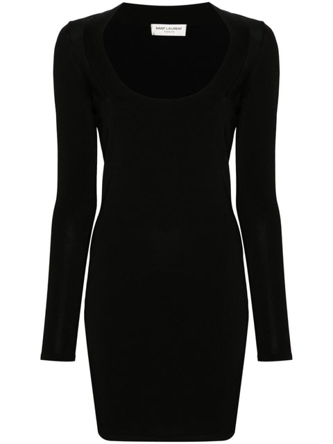 Saint Laurent Saint Laurent Décolleté Mini Dress