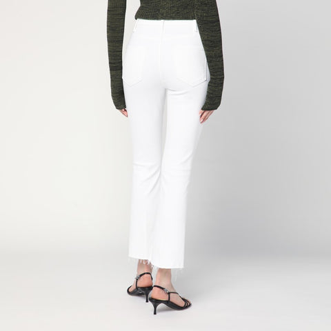 Mother Mother The Hustler Ankle Fray jeans in white