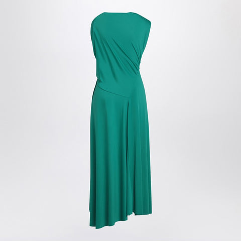 Victoria Beckham Victoria Beckham Peacock coloured dress with draping