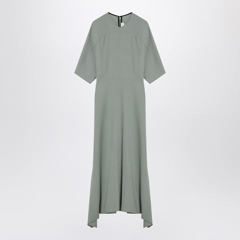 Victoria Beckham Victoria Beckham Grey green wool blend midi dress