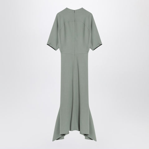 Victoria Beckham Victoria Beckham Grey green wool blend midi dress