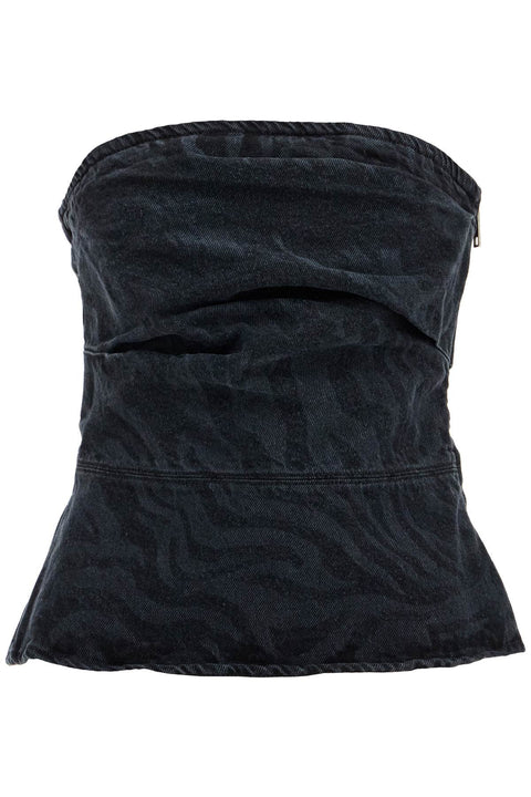 Rotate Rotate 'zebra print denim top