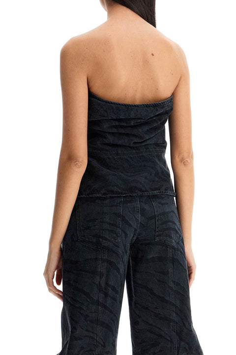 Rotate Rotate 'zebra print denim top