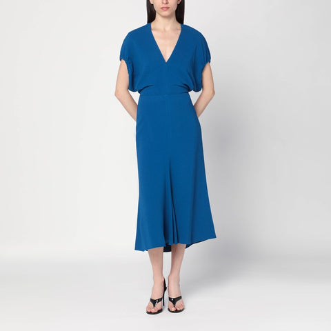 Victoria Beckham Victoria Beckham Sapphire blue midi dress