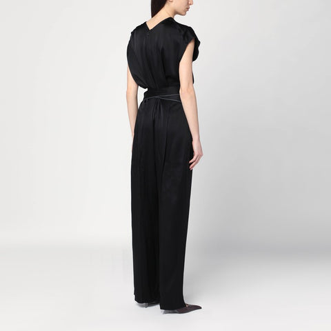 Victoria Beckham Victoria Beckham Black jumpsuit with viscose blend belt